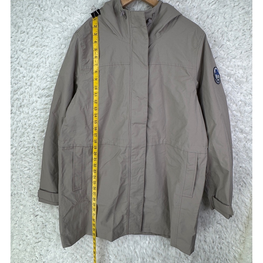 Lands End Squall Women's XL/T Tan Hooded Parka Jacket Waterproof Lined Preppy - Picture 8 of 11